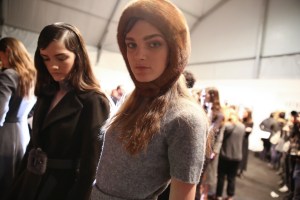 Backstage at Blumarine Fall 2016