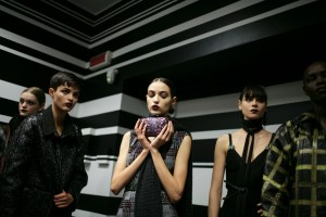 Backstage at Bottega Veneta Fall 2016