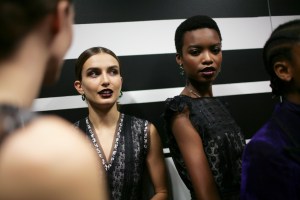 Backstage at Bottega Veneta Fall 2016