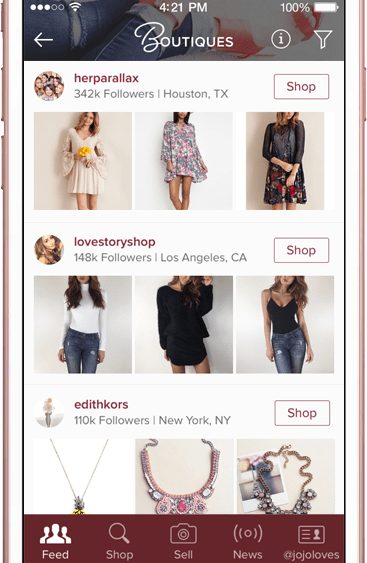 Poshmark Adds Boutiques Section for Retail