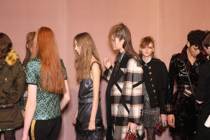 Backstage at Burberry RTW Fall 2016