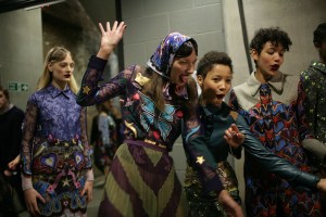 Backstage at Mary Katrantzou RTW Fall 2016