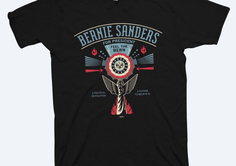 Bernie Sanders Gets Endorsement and T-Shirt From Shepard Fairey