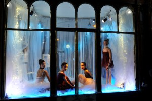 In a window of Pierre Passebon's Galerie du Passage