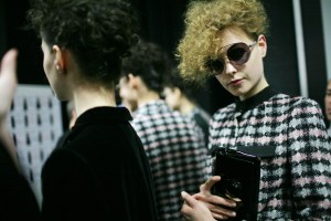 Backstage at Giorgio Armani RTW Fall 2016