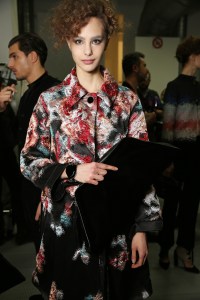 Backstage at Giorgio Armani RTW Fall 2016