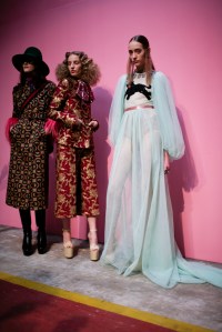 Backstage at Gucci Fall 2016