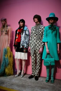 Backstage at Gucci Fall 2016