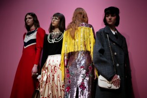Backstage at Gucci Fall 2016