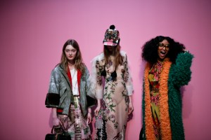 Backstage at Gucci Fall 2016