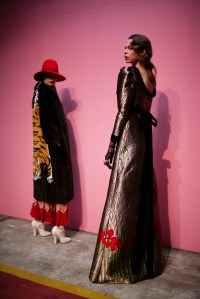 Backstage at Gucci Fall 2016