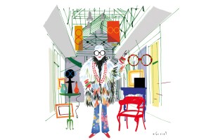 Iris Apfel sketch by Eric Giriat