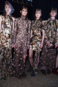 Backstage at Christopher Kane RTW Fall 2016
