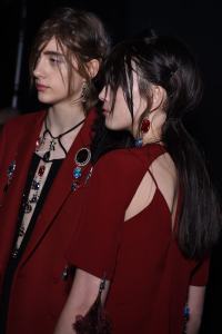 Backstage at Christopher Kane RTW Fall 2016