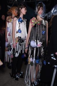 Backstage at Christopher Kane RTW Fall 2016