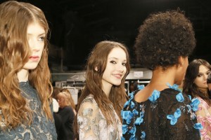 Backstage at Monique Lhuillier RTW Fall 2016