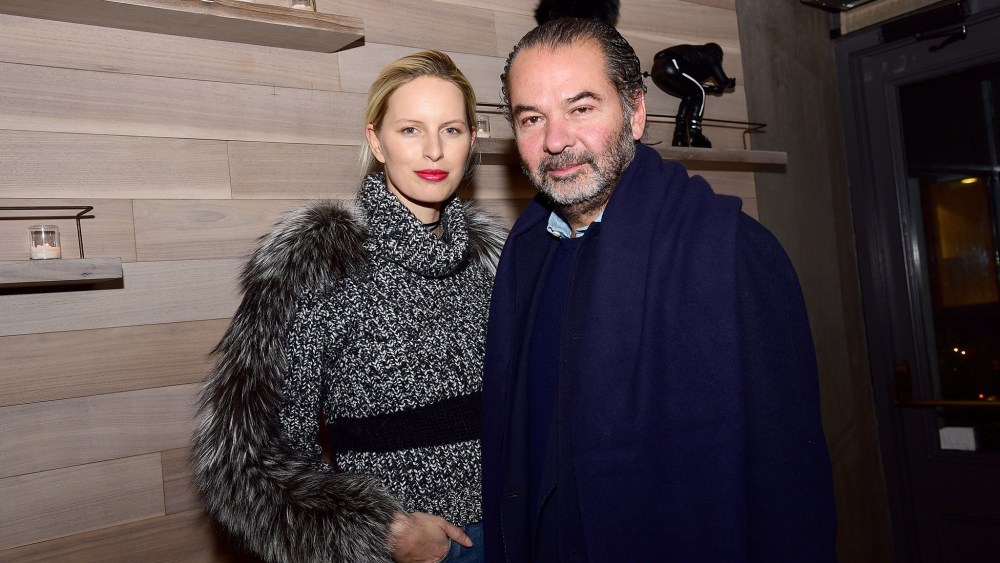 Karolina Kurkova and Remo Ruffini at Moncler Grenoble Dinner Party, Fall Winter 2016, New York Fashion Week, America - 13 Feb 2016