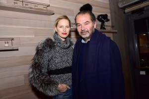 Karolina Kurkova and Remo Ruffini at Moncler Grenoble Dinner Party, Fall Winter 2016, New York Fashion Week, America - 13 Feb 2016