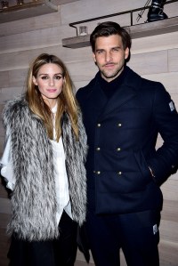 Olivia Palermo and Johannes Huebl at Moncler Grenoble Dinner Party, Fall Winter 2016, New York Fashion Week, America - 13 Feb 2016