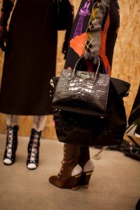 Backstage at Prada Fall 2016