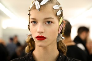Backstage at Prada Fall 2016