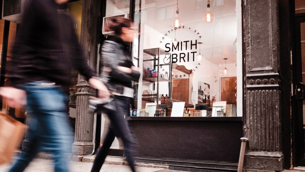 Outside the Smith & Brit boutique in Chelsea.