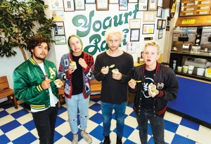 SWMRS band members Joey Armstrong, Cole Becker, Seb Mueller and Max Becker