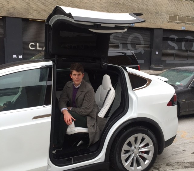 Wes Gordon in the Model X car