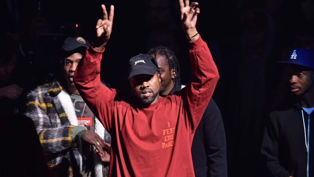 Kanye West front row at Yeezy RTW Fall 2016