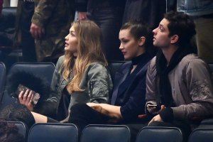Gigi Hadid and Bella Hadid front row at Yeezy RTW Fall 2016