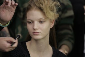 Backstage at Yiqing Yin Couture Spring 2016