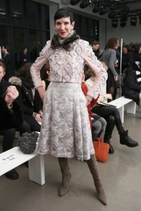 Amy Fine Collins Front Row at Zac Posen RTW Fall 2016