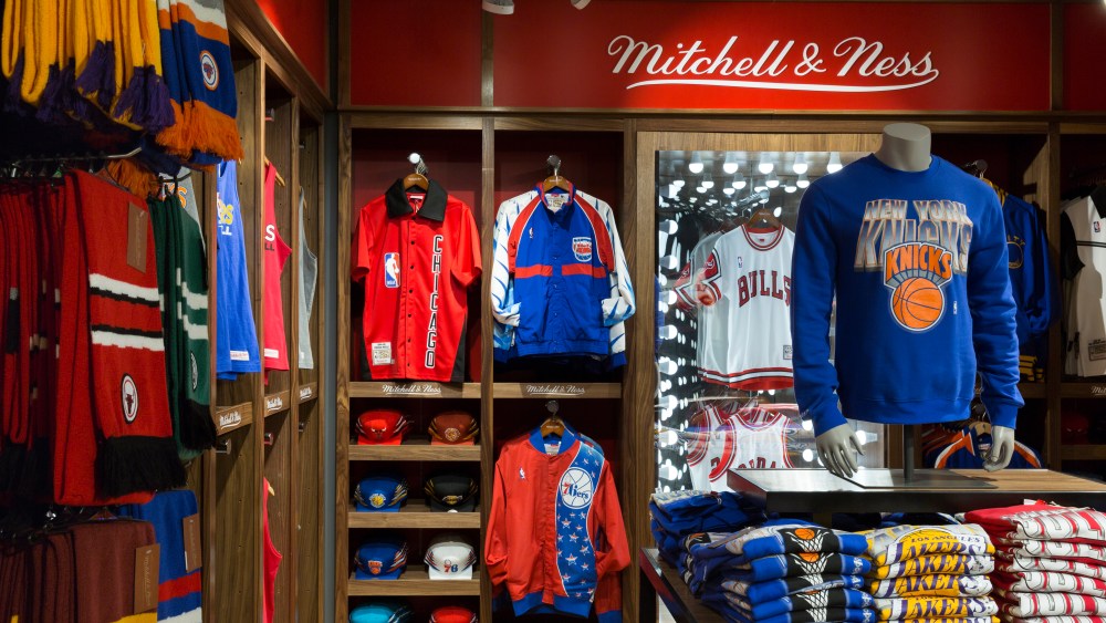 New York, NY March 6: The new Mitchell and Ness display at the NBA Store on March 6, 2017 in New York, New York. NOTE TO USER: User expressly acknowledges and agrees that, by downloading and/or using this photograph, user is consenting to the terms and conditions of the Getty Images License Agreement.  Mandatory Copyright Notice: Copyright 2017 NBAE (Photo by Steven Freeman/NBAE via Getty Images)