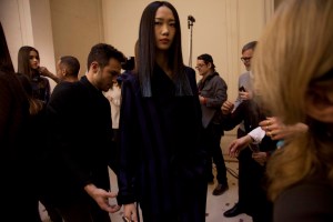 Backstage at Alexis Mabille RTW Fall 2016