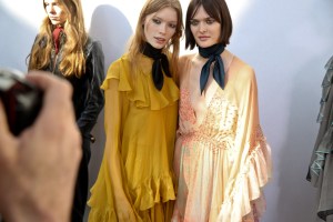 Backstage at Chloé RTW Fall 2016