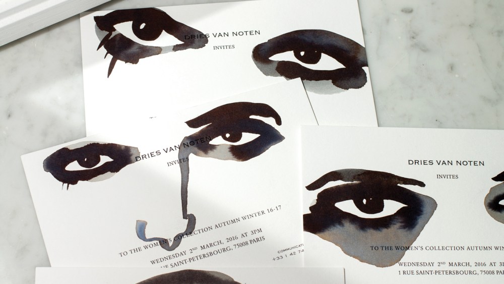 Invites for the Dries Van Noten Fall 2016 show