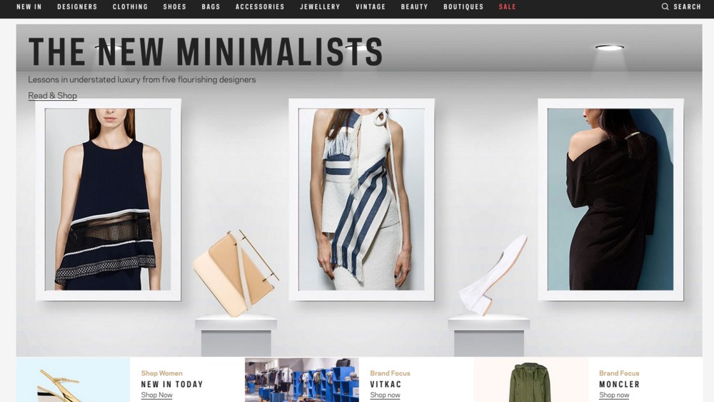 A page from the Farfetch Web site.