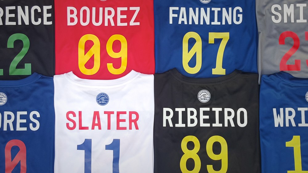 World Surf League athlete jerseys