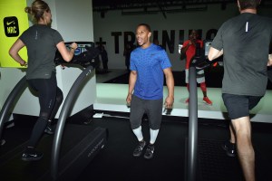 Victor Cruz at the Nike+ Live event