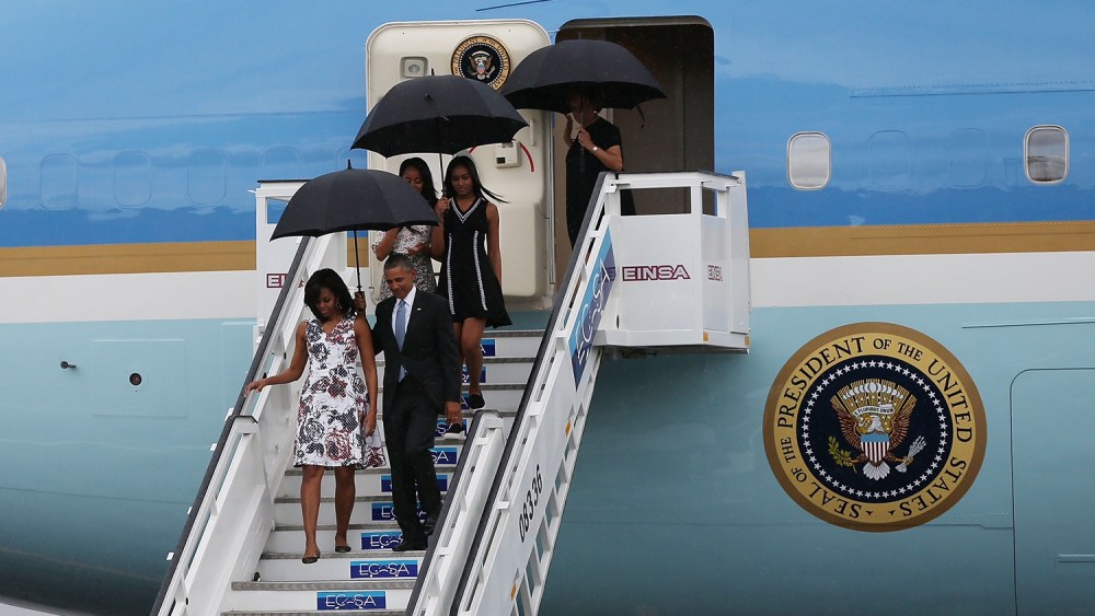 Michelle Obama Wears Carolina Herrera for Air Force One Arrival in Cuba