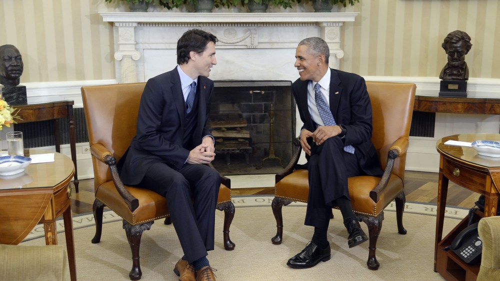 Canadian Prime Minister Trudeau and President Obama