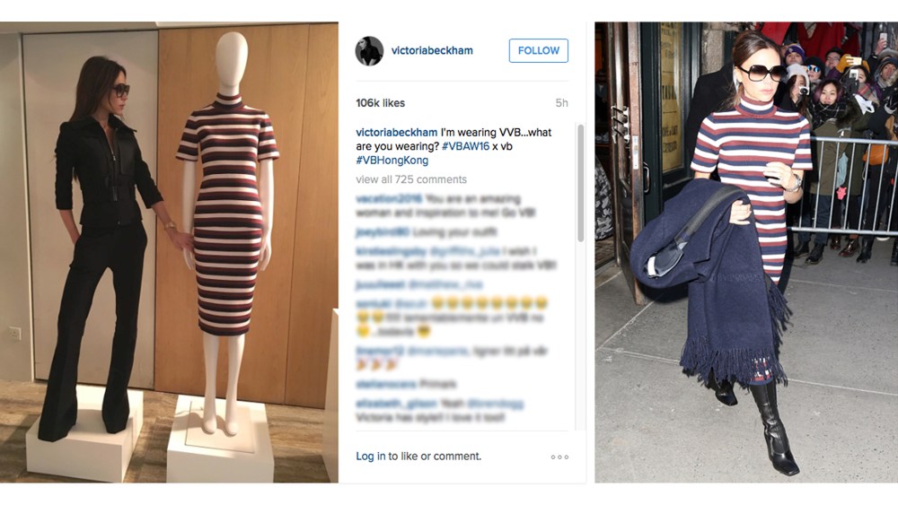 Victoria Beckham Instagram Hong Kong