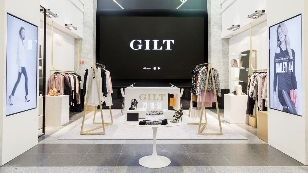 Inside the Gilt shop at Saks Off 5th.