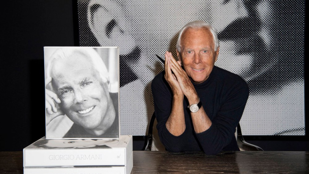 Giorgio Armani presents his autobiography in Moscow.