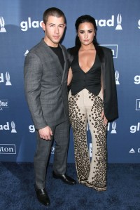 Nick Jonas and Demi Lovato in Sass & Bide GLAAD Awards 2016