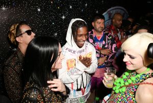 Jeremy Scott, Leigh Lezark, Asap Rocky, Rosson Crow Coachella 2016 Jeremy Scott party
