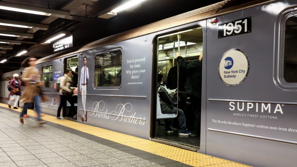 Brooks Brothers, Supima Wrap New York Subway