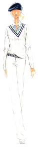 A sketch of the Wimbledon uniforms