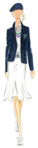 A sketch of the Wimbledon uniforms