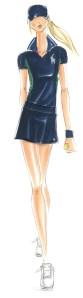 A sketch of the Wimbledon uniforms